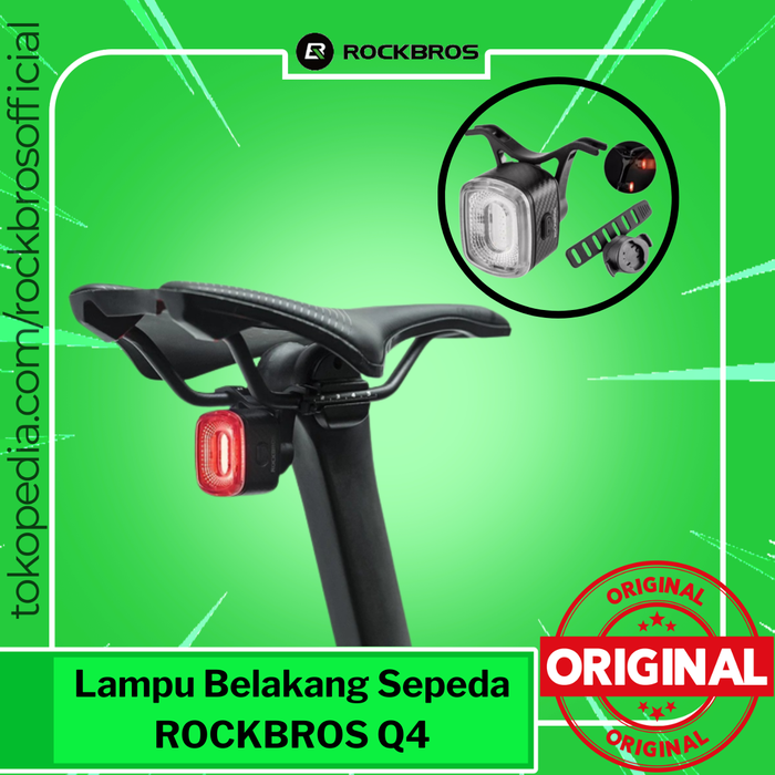 Gambar Lampu Belakang Sepeda Rockbros Q4 Bicycle Rear Tail Smart Light MTB dari Rockbrosindo Kota Surabaya Tokopedia