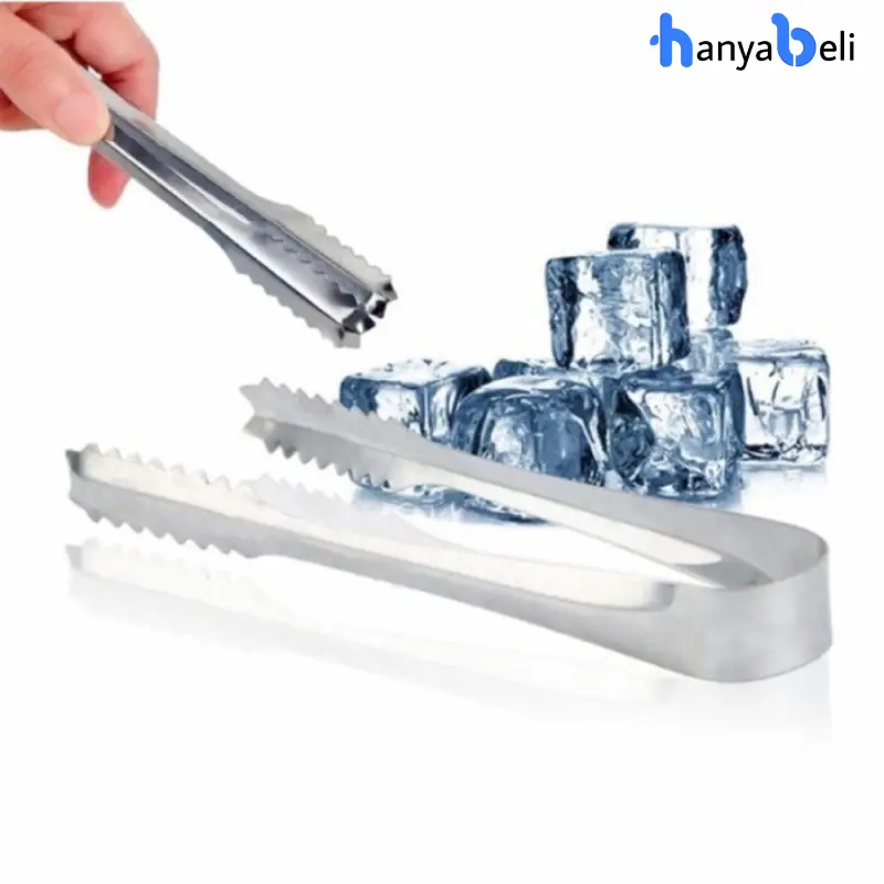Capitan Es Batu Mini Stainless Penjepit Es Batu Jepit Salad Gorengan