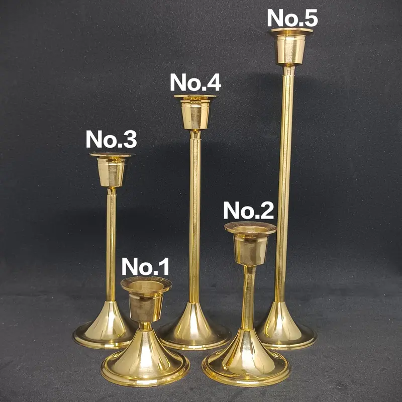 Tempat Lilin Kuningan Gold 6cm. 10cm. 15cm. 20cm. 25cm. 0