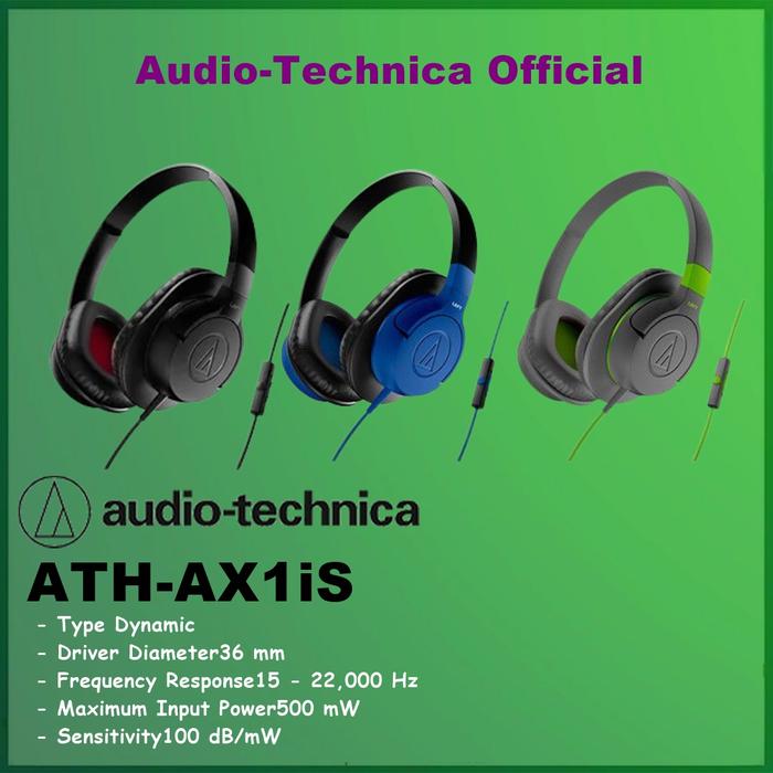 Gambar Audio Technica ATH-AX1IS Sonic Fuel Headphone Headset AX1 IS AX 1 IS dari Officiall Brands Kota Administrasi Jakarta Barat Tokopedia
