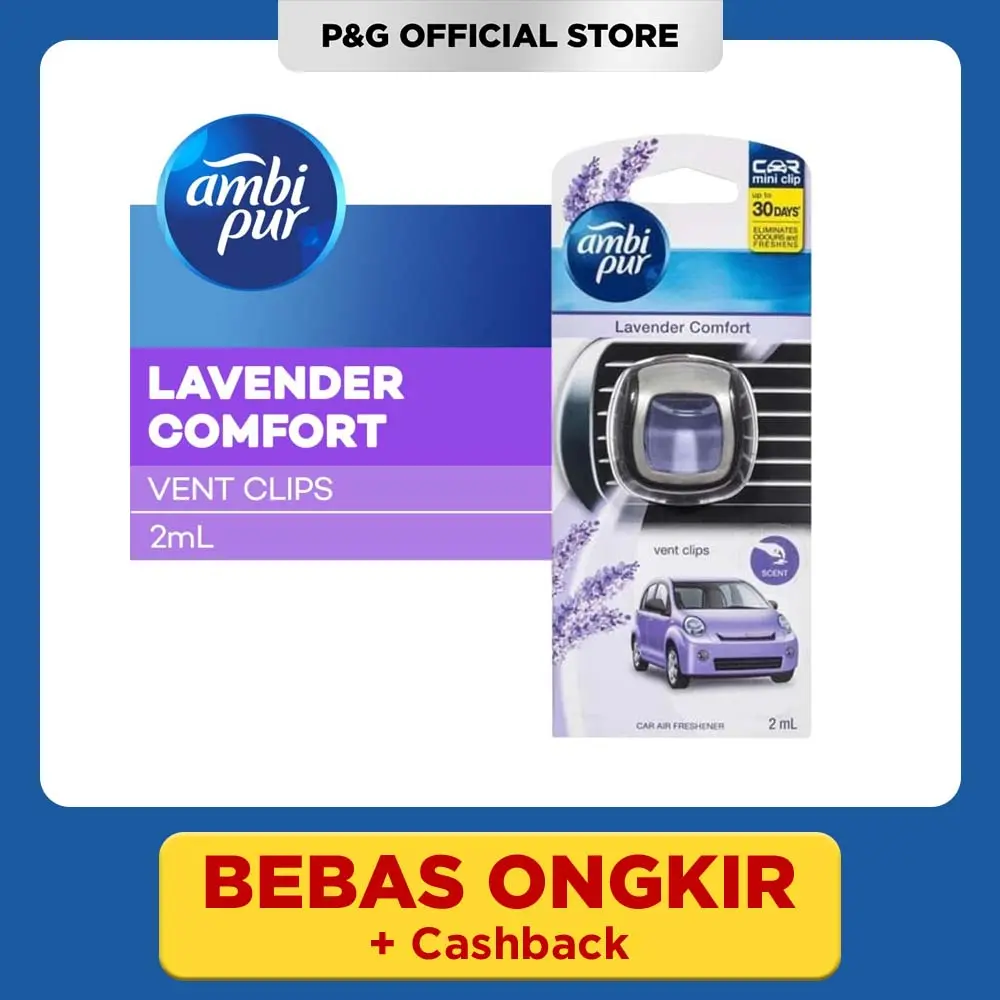 Ambipur Pengharum Mobil Lavender Comfort Clips 2 ml