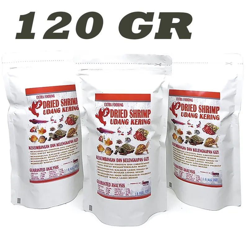UDANG KERING PAKAN REPTILE KURA AIR BRAZIL IKAN KEONG KELOMANG TURTLE FOOD BRAZIL RES MAKANAN KURAKURA BRASIL CST AST 3