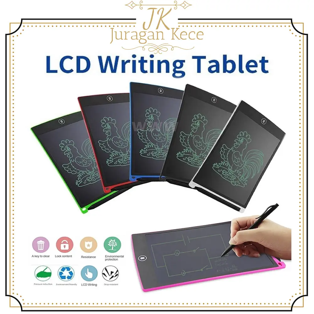 Tablet Drawing LCD Papan Tulis Gambar 8,5in Writing Pads Magic Board