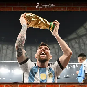 Poster Sepak Bola - Lionel Messi - Piala Dunia 2022