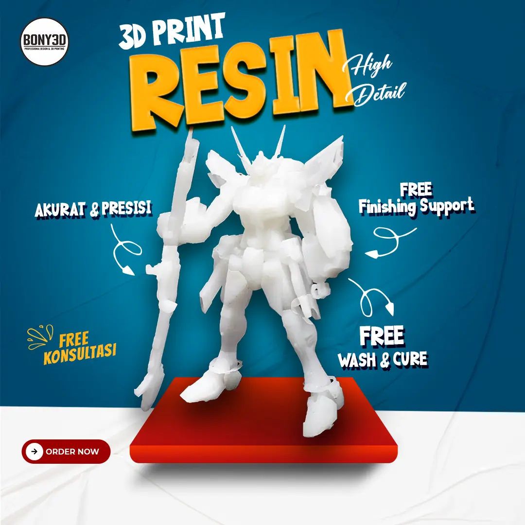 Print 3D Resin Kualitas sangat Detail (DLP) - Bony3D