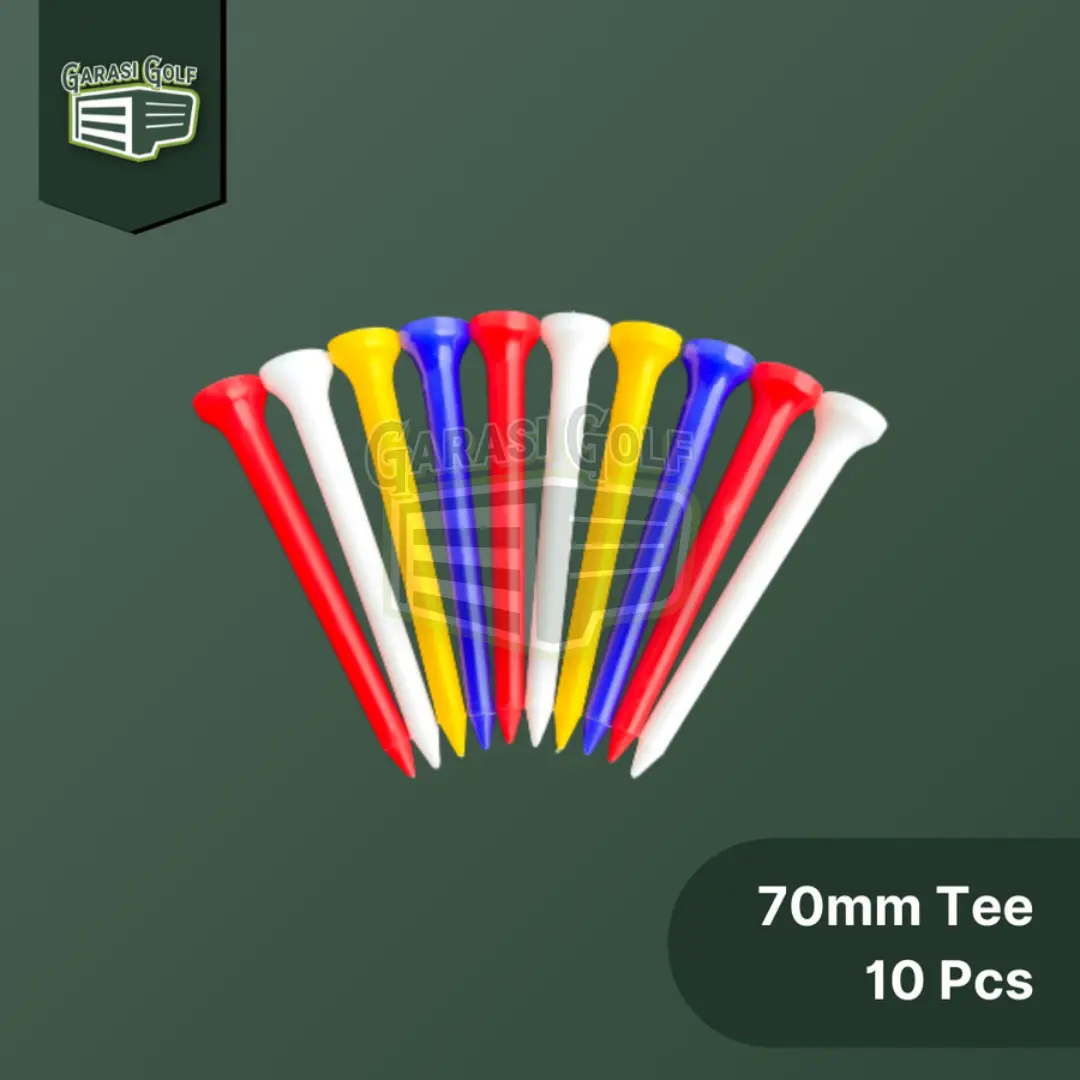Long Tee 70mm 10 Piece - Golf Plastik Panjang Colorful