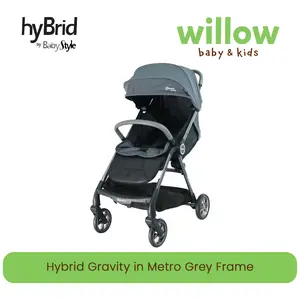 Hybrid Gravity I Metro Grey Frame Dark Charcoal Canopy Grey Stroller