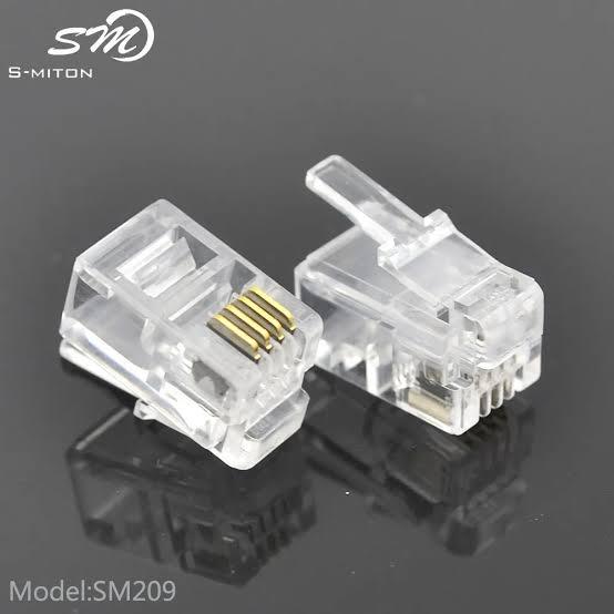 Jual Konektor PIN RJ9 4P4C 4 PIN RJ-9 Gagang Telepon Berkualitas Bagus ...
