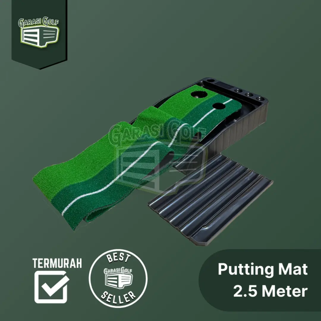 Golf Putting Mat Trainer 2.5 Meter Automatic Ball Return