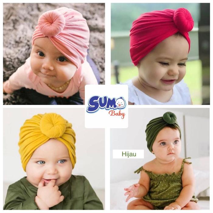 Gambar Turban donat bayi / bandana anak bayi/ ciput bayi/Turban balita jersey - Merah dari Sumo Baby Kota Administrasi Jakarta Barat Tokopedia