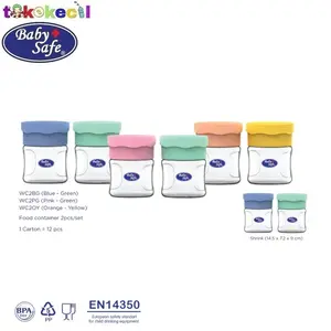 Baby Safe WC2 Food Container Bottle botol susu penyimpanan ASI isi 2