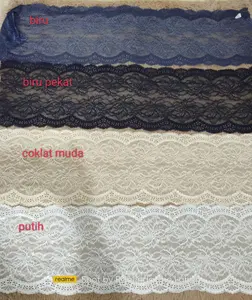 RENDA ERS-23 BIRU PEKAT, PEACH / ORANGE MUDA, PUTIH, BIRU Lebar: 22CM