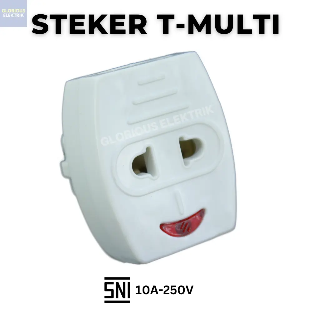 Steker T Multi Colokan 3 Cabang SNI