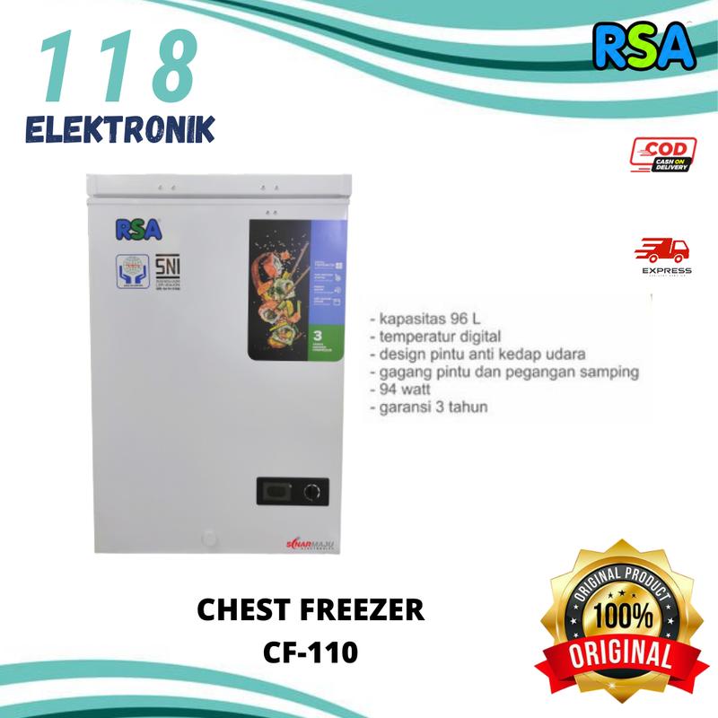 Chest Freezer RSA CF-110 / CF110 Freezer Box 100 liter - Shop | Tokopedia