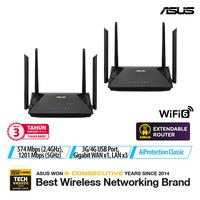 Gambar ASUS RT-AX53U AX1800 (2 Pack) Dual Band WiFi 6 Router with AiMesh dari ASUS COMPONENT Kota Administrasi Jakarta Pusat 1 Tokopedia