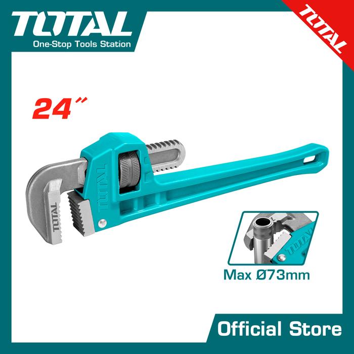 Gambar Kunci Pipa Pipe wrench 24" Max clamping diameter 73mm TOTAL THT272246 dari Totaltoolsmakassar Kota Makassar Tokopedia