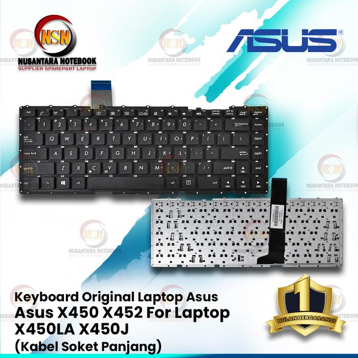 Gambar Keyboard Asus X450 X452 Kabel Socket Panjang dari Nusantara Notebook bandung Kota Bandung Tokopedia