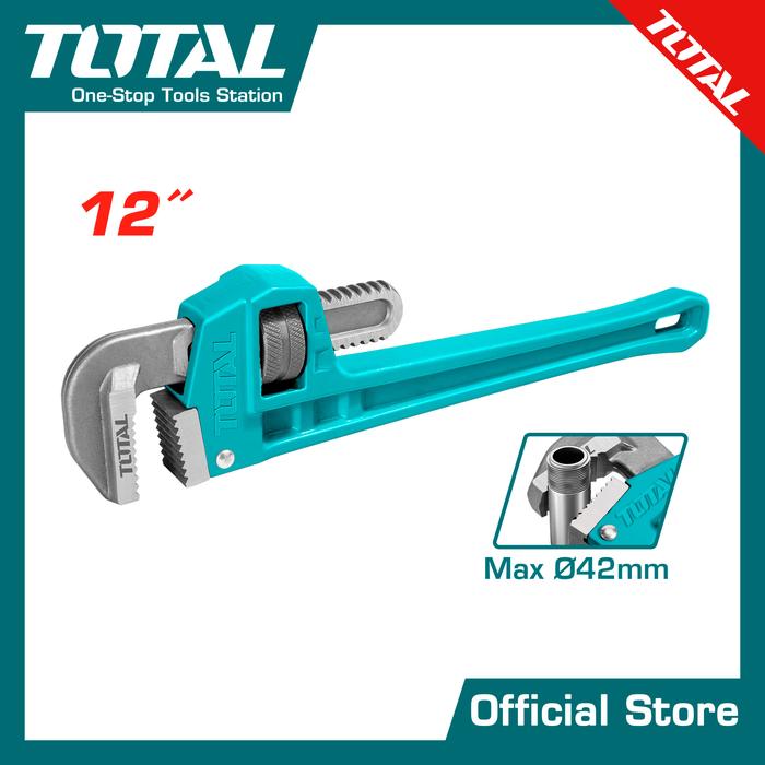 Gambar Kunci Pipa/Pipe wrench 12" Max clamping diameter 42mm TOTAL THT272126 dari Totaltoolsmakassar Kota Makassar Tokopedia