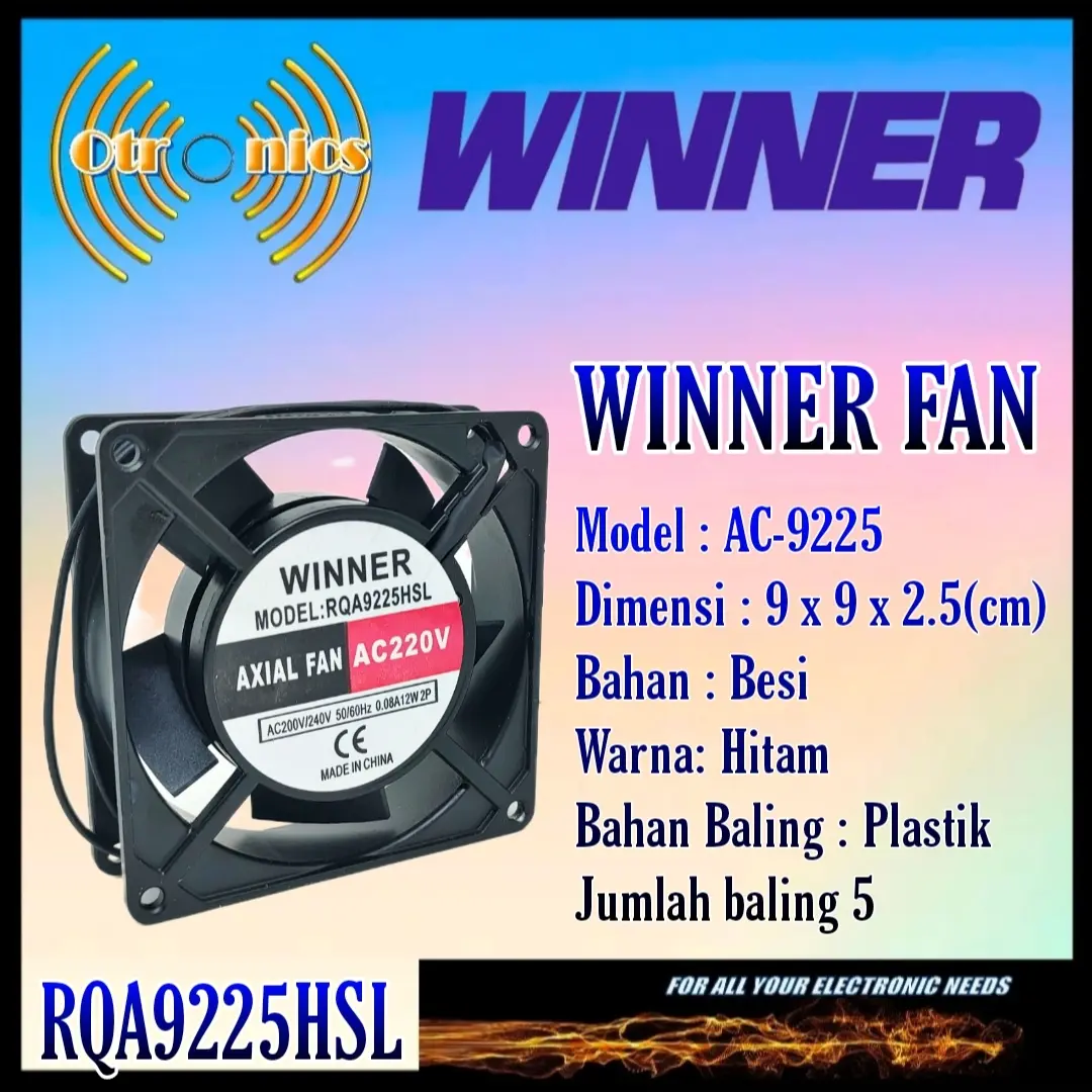 Fan AC 220V 9cm Winner AC 9CM