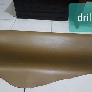 Bahan Kulit Sapi Lembaran asli warna Drill Premium grade