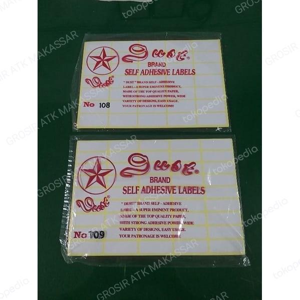 LABEL NO. 108 SELF ADHESIVE LABELS / LABEL STICKER / STICKER LABEL 0