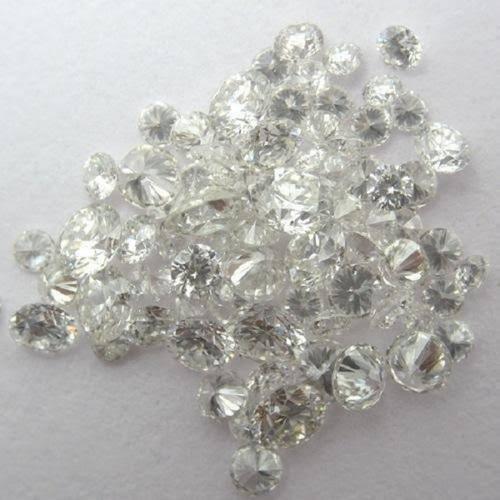 Diamond Moissanite Tabur White Round Cut 1 Pak Ukuran Pilihan 2