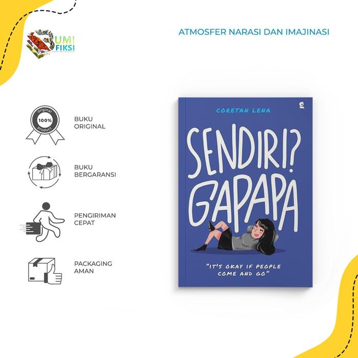 Gambar Buku Novel - Sendiri? Gapapa - Coretan Lena - Gradien - Bumifiksi dari Bumi Fiksi Makassar Kota Makassar Tokopedia