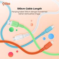 Gambar Olike D202 Kabel Data Charger Fast Charging 2.4A Kabel Colorful - D202 IPHONE dari MMCROXY Kota Administrasi Jakarta Pusat 5 Tokopedia