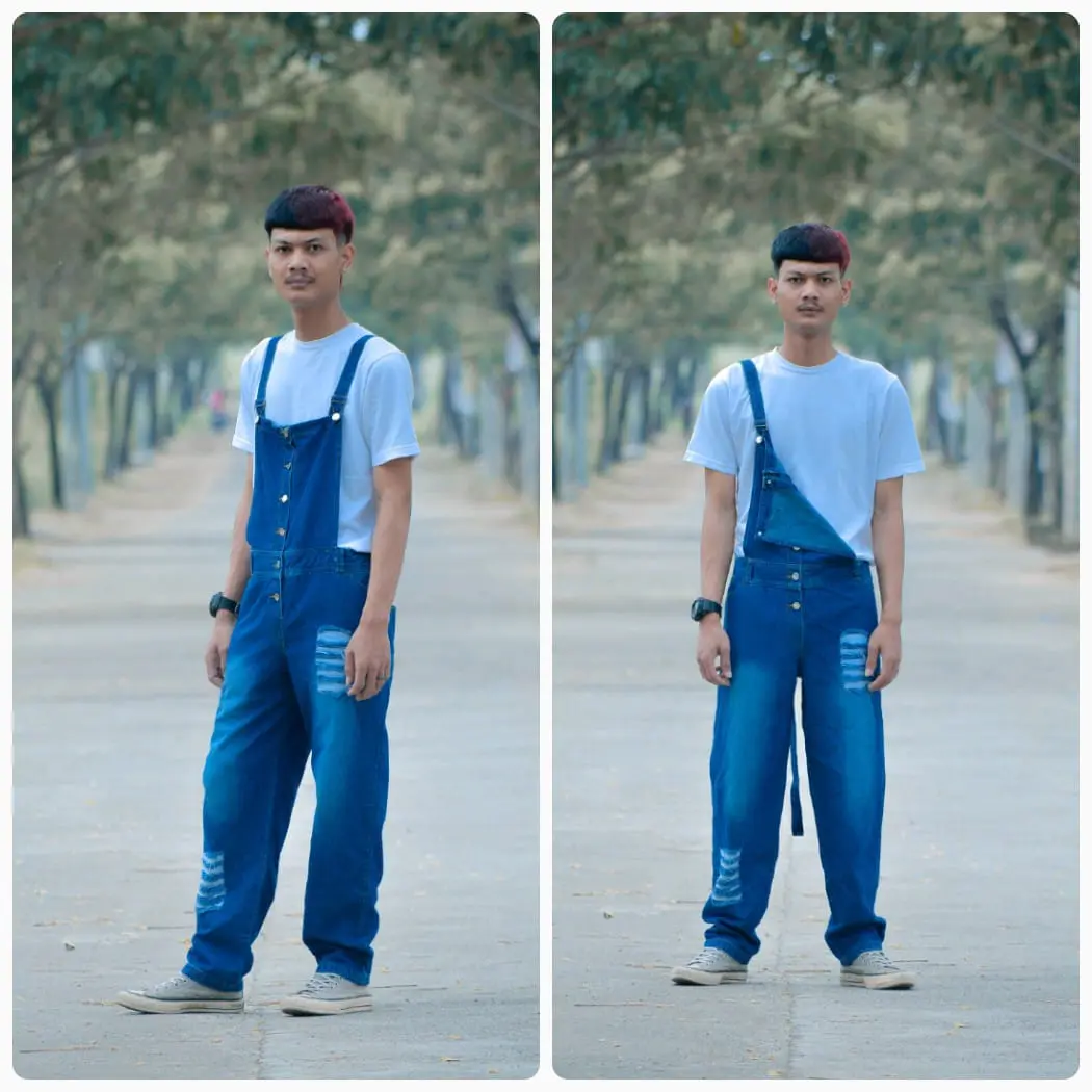 BAJU OVERALL JEANS DENIM TEBAL ORIGINAL JUMBO BIG SIZE BESAR OVERSIZE