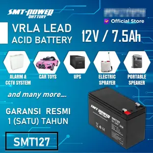 Battery Kering / Beterai UPS / Baterai UPS VRLA 12V 7.5Ah SMT 12V 7.5AH
