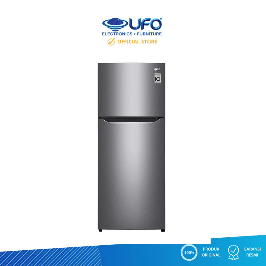 LG Kulkas 2 Pintu 202L Smart Inverter GNB202SQIB - LEMARI ES LG 2 PINTU GNB202SQIB