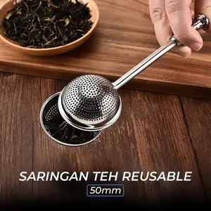 Saringan Filter Teh Reusable Tea Infuser Strainer 50mm
