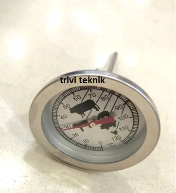alat ukur suhu kematangan daging,meat thermometer analog stainless
