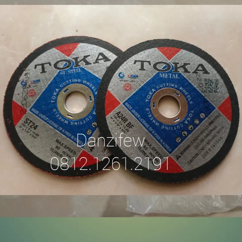 Toka Batu Disc Potong 4" x 3mm Cutting Wheel Metal Or Stainless Steel
