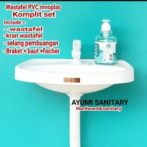 Wastafel plastik PVC innoplas komplit set termurah