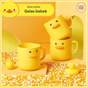 CANGKIR GELAS MOTIF KARTUN BEBEK KUNING UNTUK ANAK SIKAT GIGI DUCK MUG