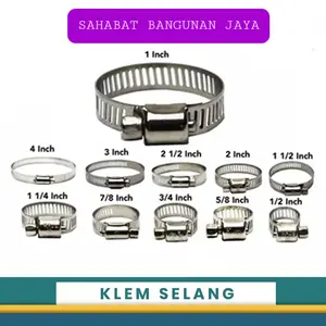 KLEM SELANG 1/2 inch - 4 inch STAINLESS