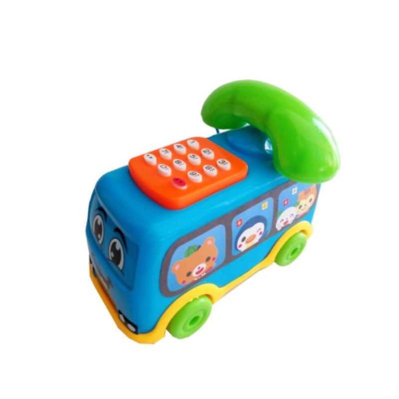 Mainan Bus Telepon Music  BUS PHONE TOYS mainan anak laki/perempuan 2