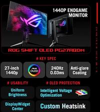 Gambar ASUS ROG SWIFT OLED PG27AQDM | 27" QHD 240Hz 0.03ms Gaming Monitor dari Lezz Computech Kota Administrasi Jakarta Utara 5 Tokopedia