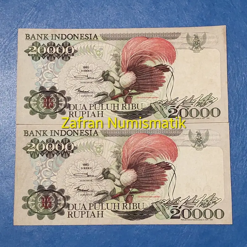 Koleksi Unik Langka Kuno Rp 20.000 Cendrawasih Tahun 1992 / 1992 0