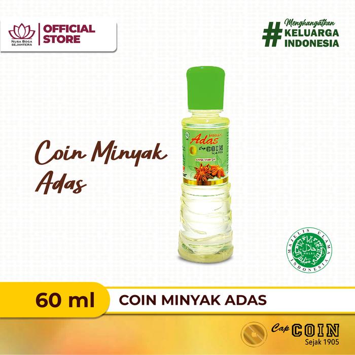 Gambar Minyak Adas Cap Coin 60 ml Ori Premium dari Nusa Boga Sejahtera Kota Administrasi Jakarta Barat Tokopedia