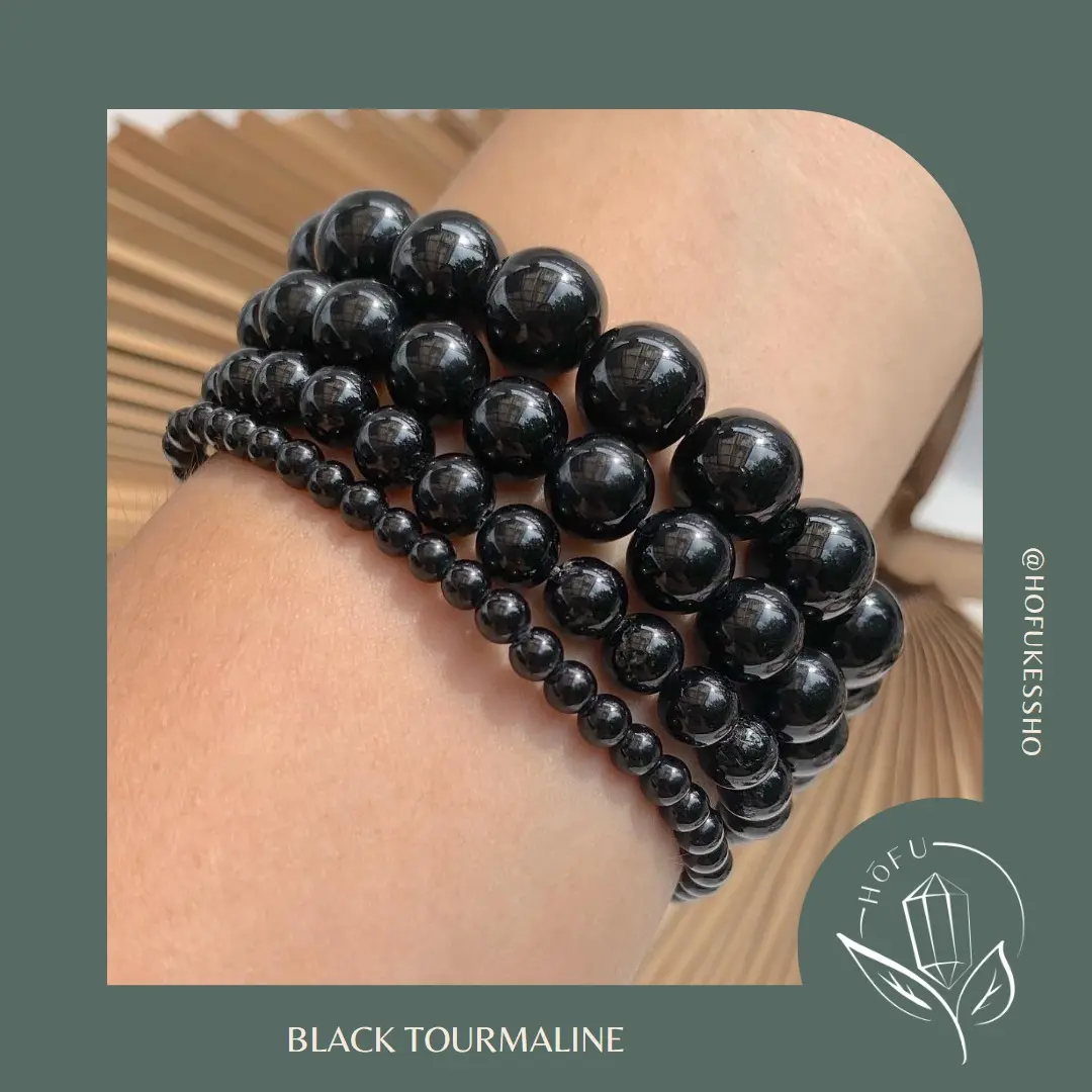Black Tourmaline Natural Crystal Bracelet