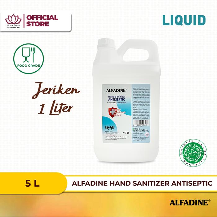 Gambar Hand sanitizer 5 liter - ALFADINE antiseptik alkohol 70%. dari Nusa Boga Sejahtera Kota Administrasi Jakarta Barat 4 Tokopedia