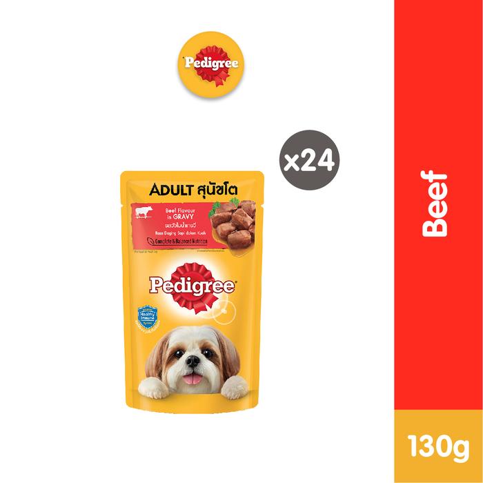 Gambar [PROMO] Pedigree Pouch 130gr Makanan Anjing Basah rasa Beef - Isi 24 dari Pedigree Official Store Kota Tangerang Tokopedia