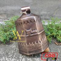 Gambar Bel Pintu Rumah Lonceng Klontong Sapi Segi Enam 01 dari WA Brass Hardware Kab. Pati 5 Tokopedia
