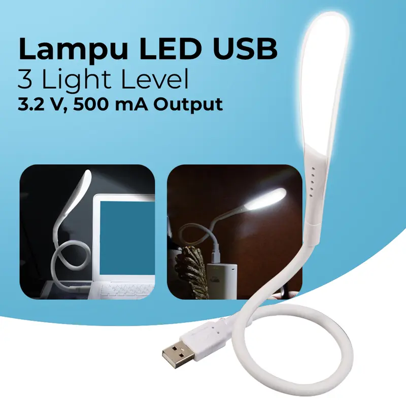 Centechia Lampu LED USB Flexible 3 Light Level White 0