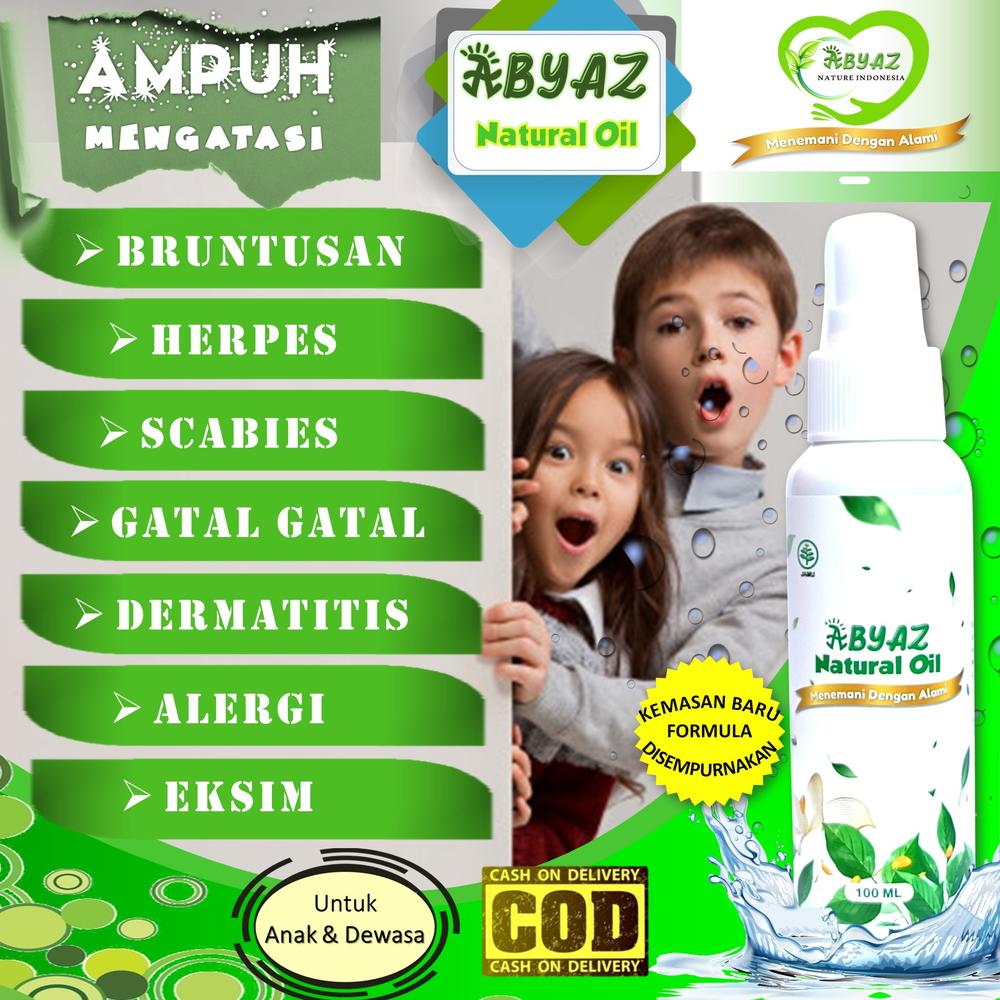 ABYAZ NATURAL OIL SCABIES HERPES GATAL DERMATITIS EKSIM ALERGI ALAMI