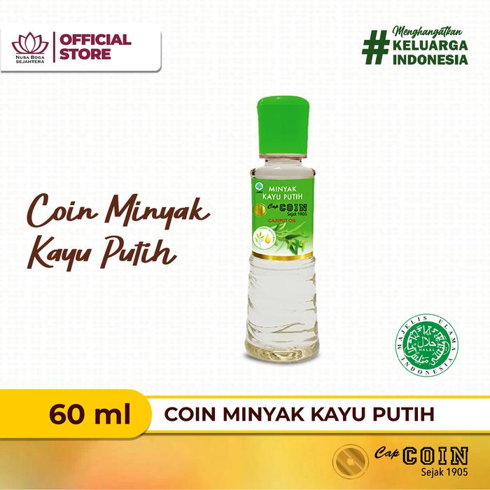 Gambar Cap COIN Minyak Kayu Putih 60 ml - Minyak Kayu Putih Cap COIN dari Nusa Boga Sejahtera Kota Administrasi Jakarta Barat Tokopedia