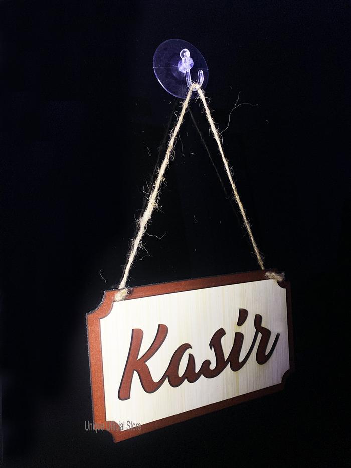 Gambar Wooden Sign Kasir Gantung - Kayu Penanda Kasir Cafe Restoran Toko dari Unique Official Store Kab. Indramayu Tokopedia