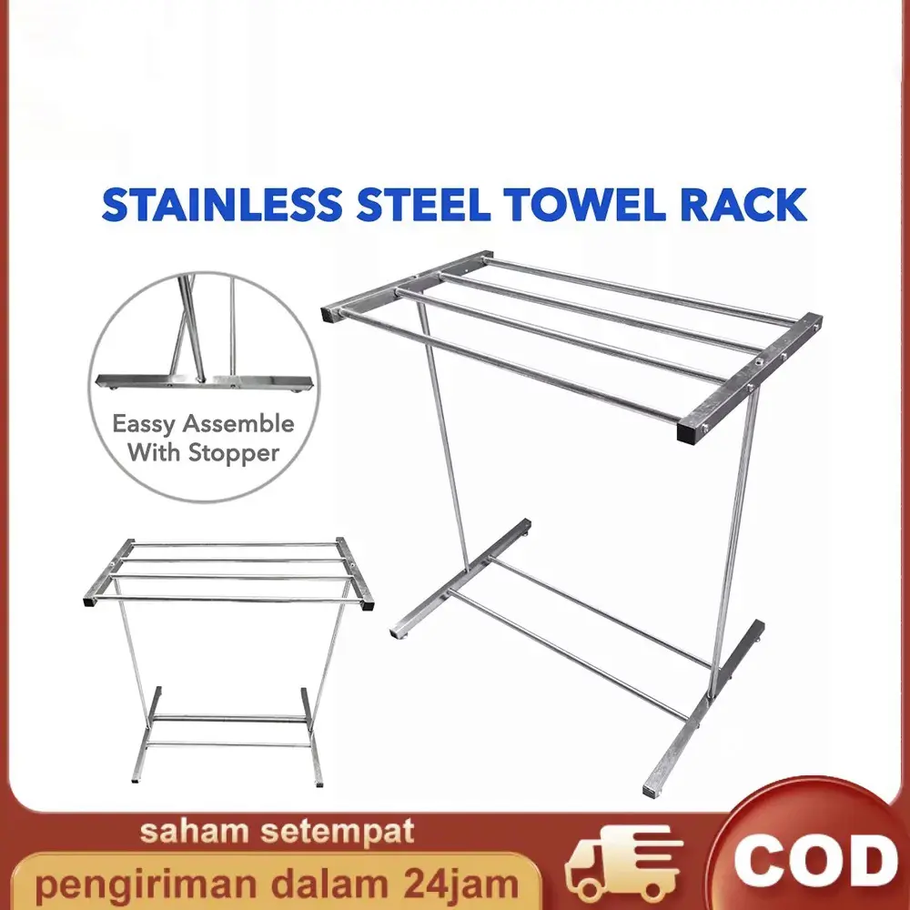 Rak Jemuran Handuk Kuat Kokoh Stainless Steel Towel Rack  Minimalis